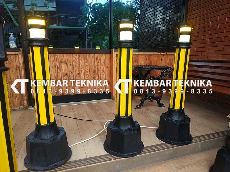 Jual Bollard Besi dengan tambahan lampu