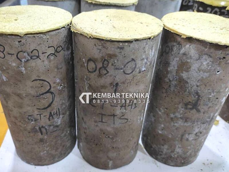 Hasil Uji Beton Silinder Bahan Besi