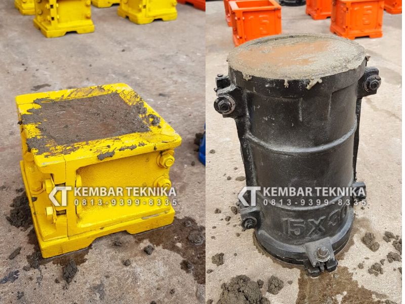 Uji Kuat Tekan Beton Kubus Bahan Besi